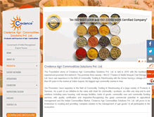 Tablet Screenshot of credenceagri.com